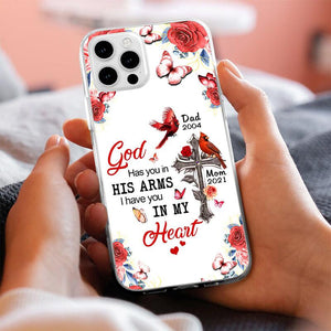 God Has You In His Arms Personalized Memorial Phone Case