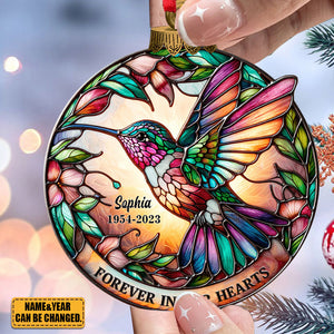 Memorial Hummingbird Personalized Acrylic Ornament