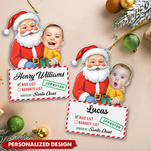 Personalized Christmas Gift Kids Photo With Santa - Upload Photo