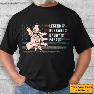 Legend Husband Daddy Papa Personalized Shirt