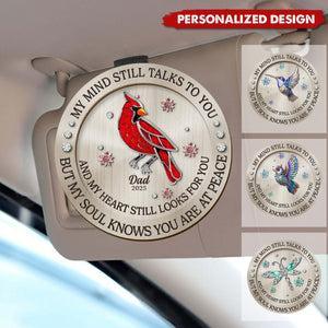 My Mind Still Talks To You-Personalized Memorial Car Visor Clip