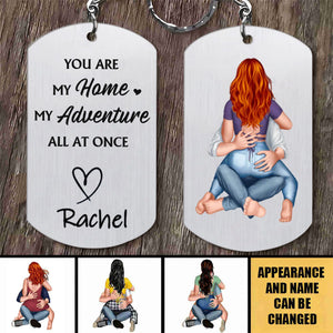 You Are My Home My Adventure - Personalized Stainless Steel Keychain