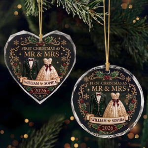 First Christmas As Mr. And Mrs. Ornament, Personalized Newlywed Ornament 2026