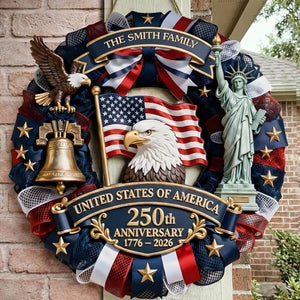 Personalized America 250th Anniversary Custom Wood Sign