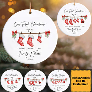 First Christmas As A Family Personalised Ornament