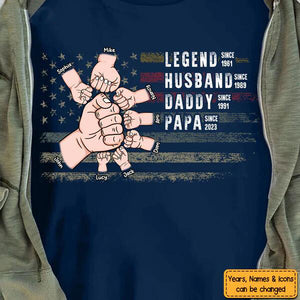 Legend Husband Daddy Papa Personalized Shirt