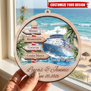 Personalized Cruise Christmas Ornament โ Cruise Ship Vacation Keepsake Gift
