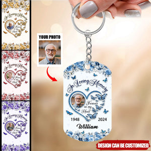 In Loving Memorial Forever In My Heart Upload Photo Personalized Keychain