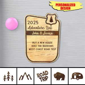 My Adventure Travel-Personalized Travel List Fridge Magnet