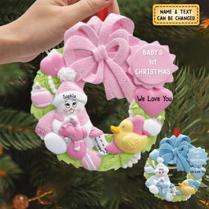 Personalized Newborn Wreath Ornament-Christmas Gift For Family