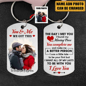 Gift For Husband From Wife The Day I Met You Aluminum Keychain
