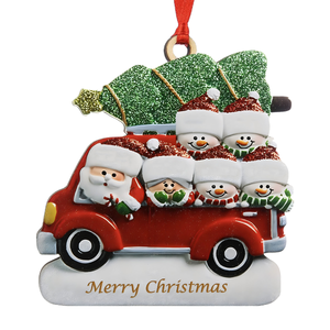 Personalized Christmas Family Red Truck Ornament-Gift For Family