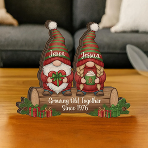 Christmas Growing Old Together Wooden Plaque, Anniversary Decor
