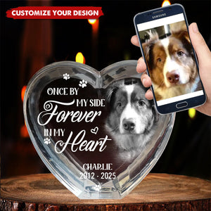 Custom Photo Your Love Lives On In My Heart - Pet Memorial Personalized 3D Crystal
