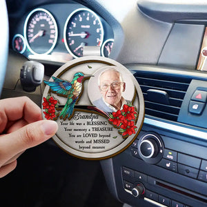 Dad Mom Your Life Was A Blessing Memorial - Personalized Memorial Shaped Car Visor Clip