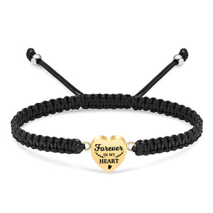 Personalized Memorial Heart Adjustable Bracelet
