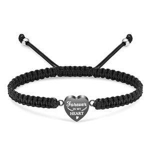 Personalized Memorial Heart Adjustable Bracelet