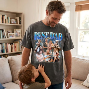 Best Dad Ever Custom Photo T-Shirt-Personalized Gift For Dad