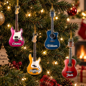 Personalized Ornament, Christmas Gift For Guitarist, Guitar Lovers