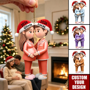 Bump's First Christmas Personalized Ornament - Expecting Parents Keepsake