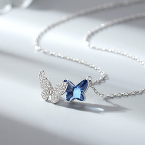 Original S925 Pure Silver Butterfly Fashion Necklace
