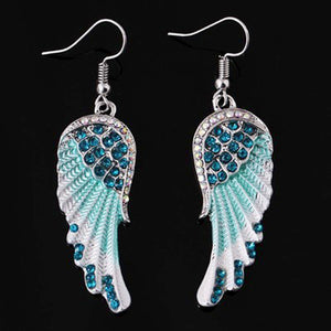 Crystal Angel Wing Earrings