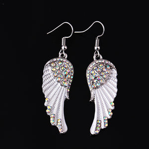 Crystal Angel Wing Earrings