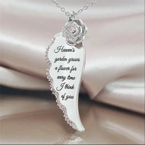 I think Of You Angel Wing Necklace