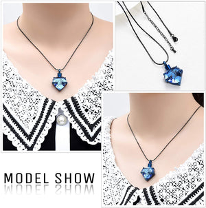 constantlife Crystal Heart Shape Cremation Jewelry Memorial Urn Necklace