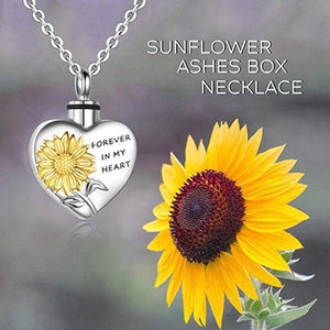 Sunflower Urn Necklaces for Ashes