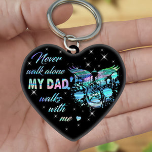 Never Walk Alone Memorial Keychain