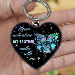 Never Walk Alone Memorial Keychain
