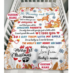 Personalized 1st Christmas Gift For Mommy And Daddy