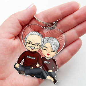 I'm Thankful To Have You In My Life - Couple Personalized Keychain