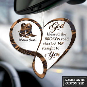 Infinity Heart God Blessed Personalized Ornament