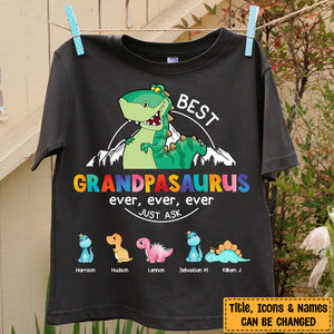 Gift For Papasaurus Personalized Shirt