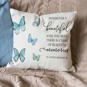 Personalized Memorial Butterflies Pillow Case