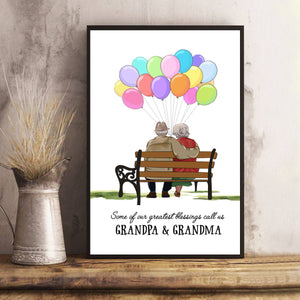 Some Of Our Greatest Blessings Call Us,For Old Couple- Personalized Poster