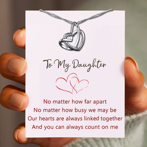 Interlocking Heart Necklace - Mother & Daughter 👩👧 Forever Linked Together