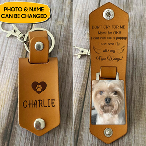 Don't Cry For Me Personalized Leather Keychain