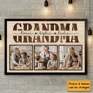 Grandma,Nana With Kids Photo Upload-Gift To My Grandma Canvas
