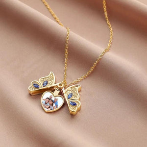 Butterfly Picture Locket Necklace
