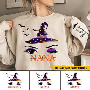 Grandma Life Witch Hat With Grandkids Personalized Sweatshirt