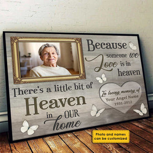 Because someone we love is in heaven - Upload Image - Personalized Horizontal Poster