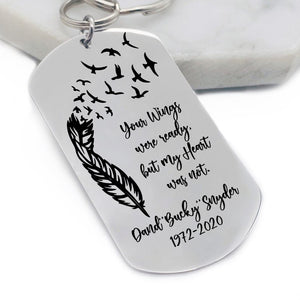 Personalized Engraved Silver Keychain