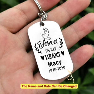 Personalized Engraved Silver Keychain-5