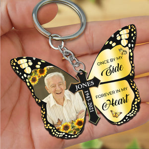 Forever in My Heart Personalized Butterfly Keychain