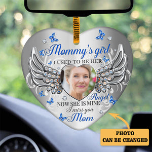 Personalized I Used To Be His Angel Heart Ornament (Porcelain)