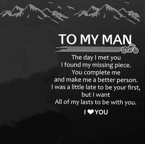 Personalized Classic Bike Keychain - Biker - To My Man - I Love You