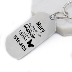 Personalized Engraved Silver Keychain-2